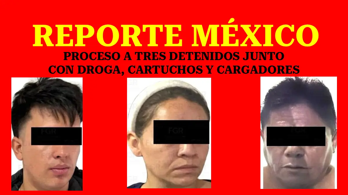 PROCESO A TRES DETENIDOS JUNTO CON DROGA, CARTUCHOS Y CARGADORES